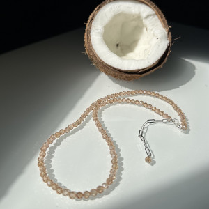 Natural Zircon Choker in Silver